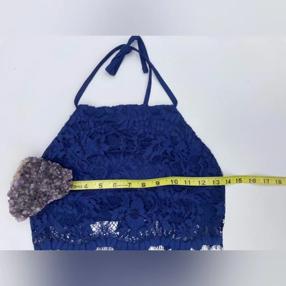 For Love and Lemons Maui Waui Blue Lace Skirt Set - Picture 12 of 16